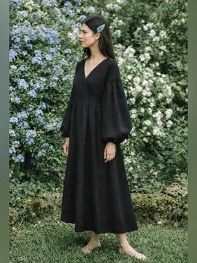 Sabina Sommer Alyssa Black Wrap Dress